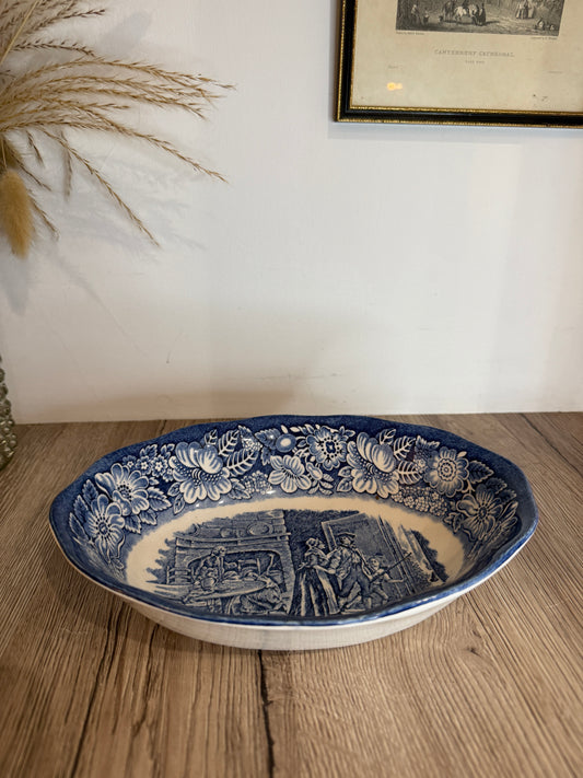 Blue and White Liberty Serving Bowl