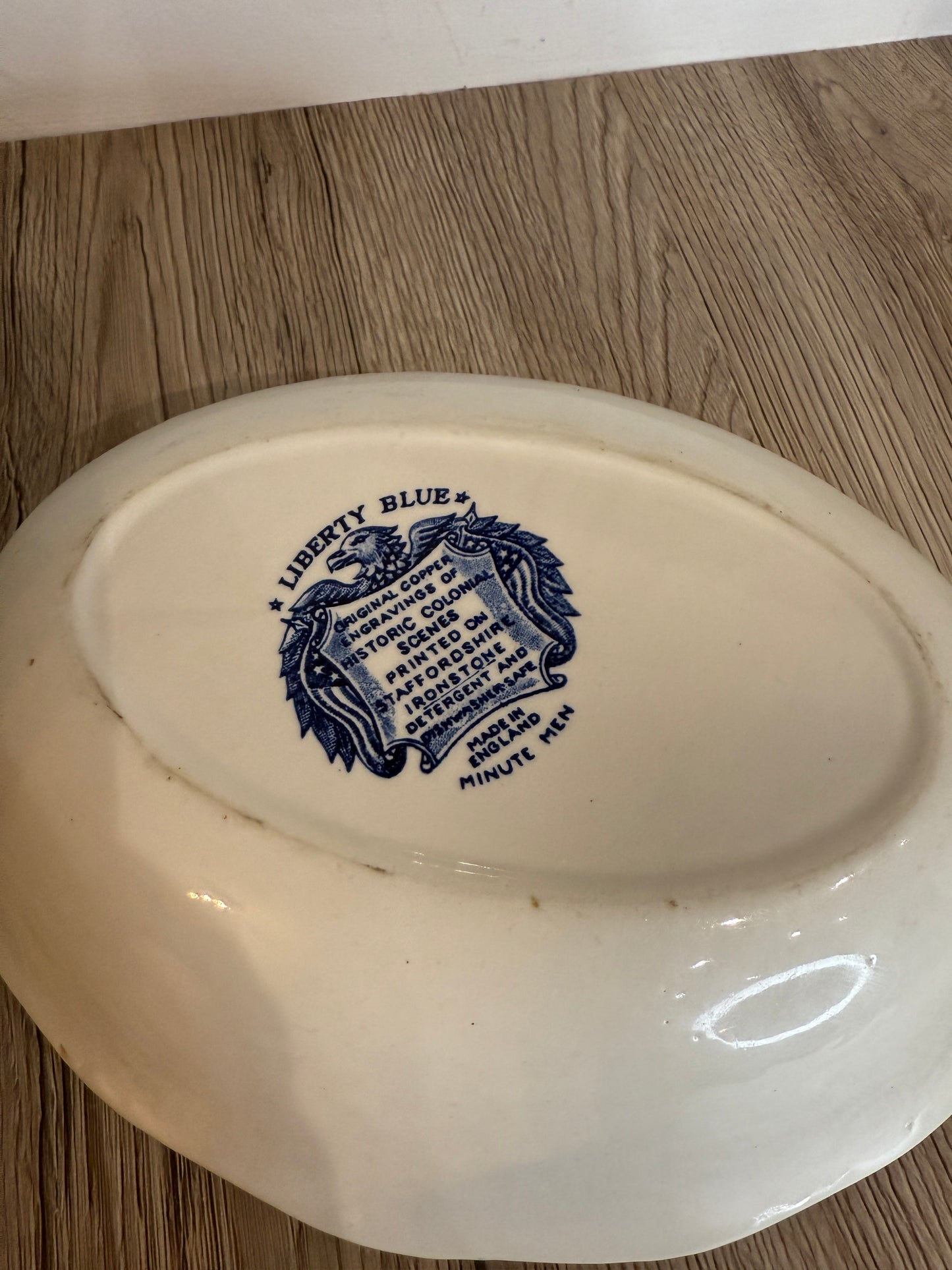 Blue and White Liberty Serving Bowl
