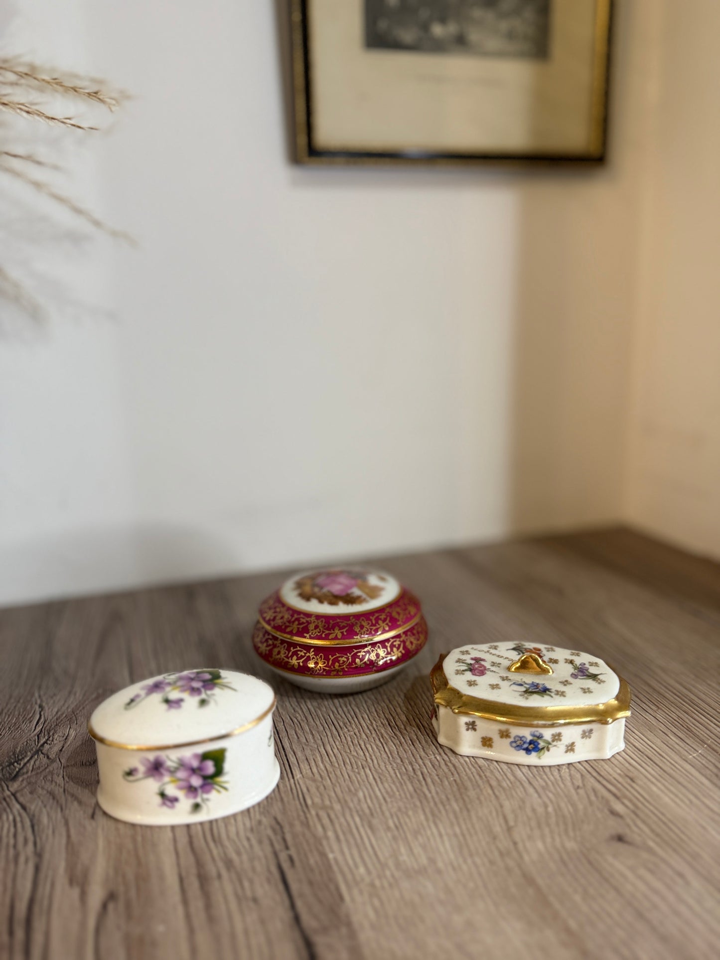 Set of 3 Vintage Trinket Boxes