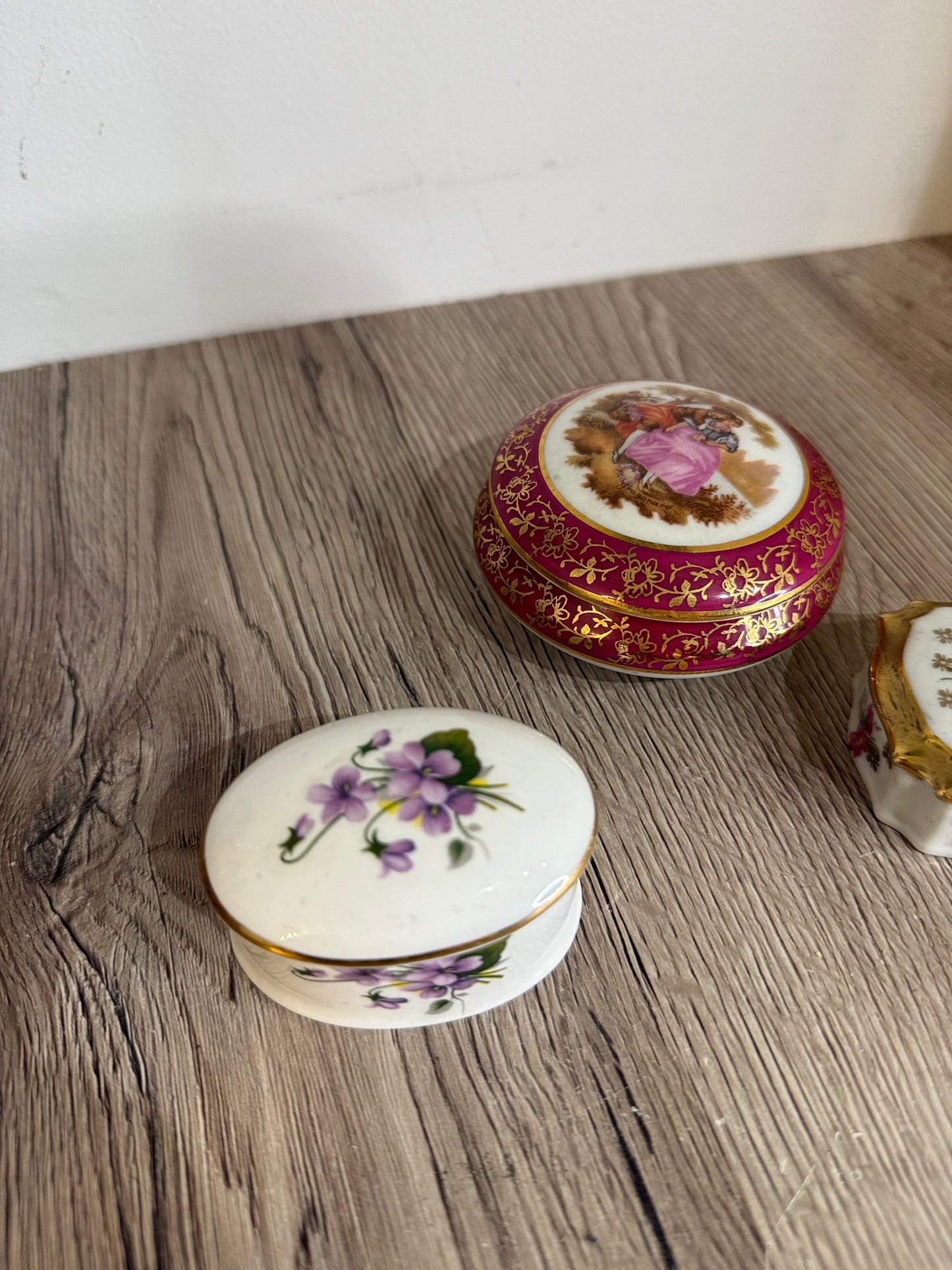 Set of 3 Vintage Trinket Boxes