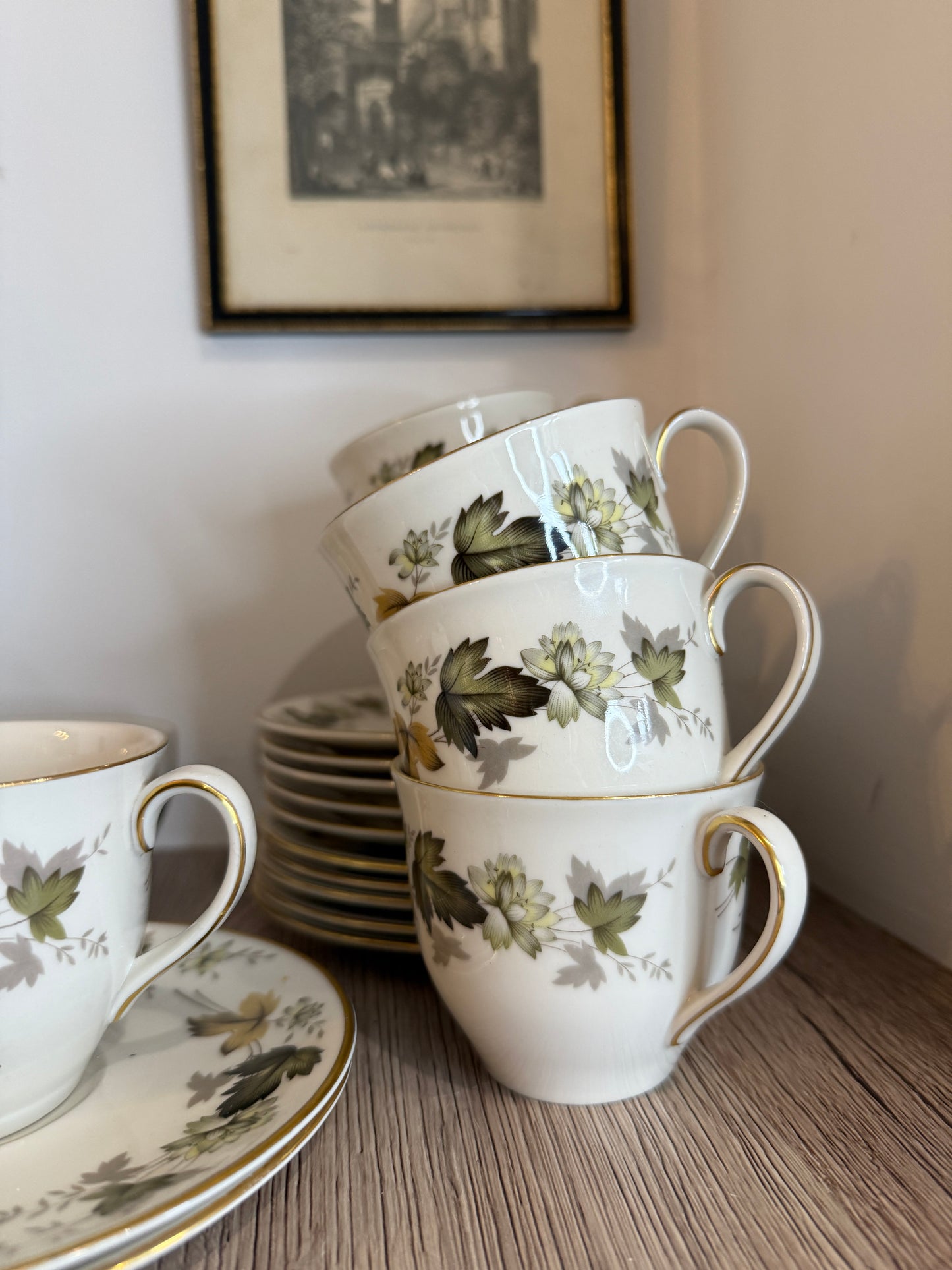 Set of 6 Royal Doulton Larchmont Teacup Trios