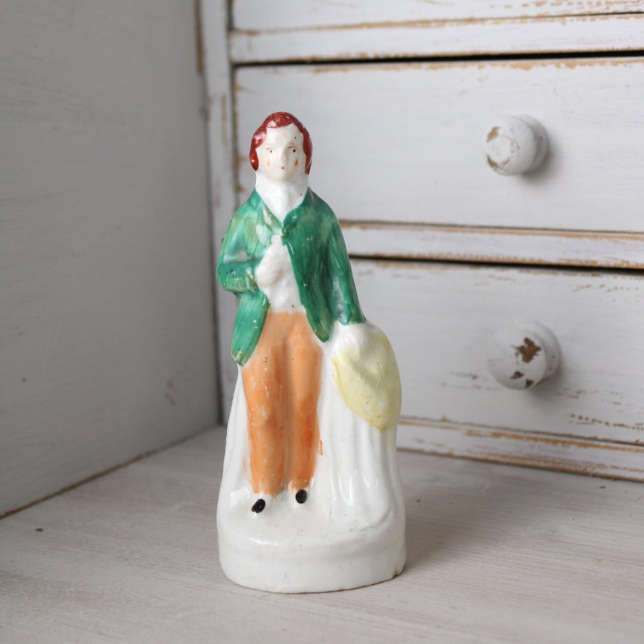 Staffordshire Antique Pottery Small Man Figurine