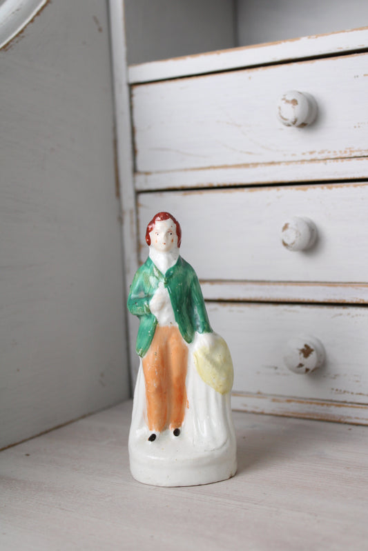 Staffordshire Antique Pottery Small Man Figurine