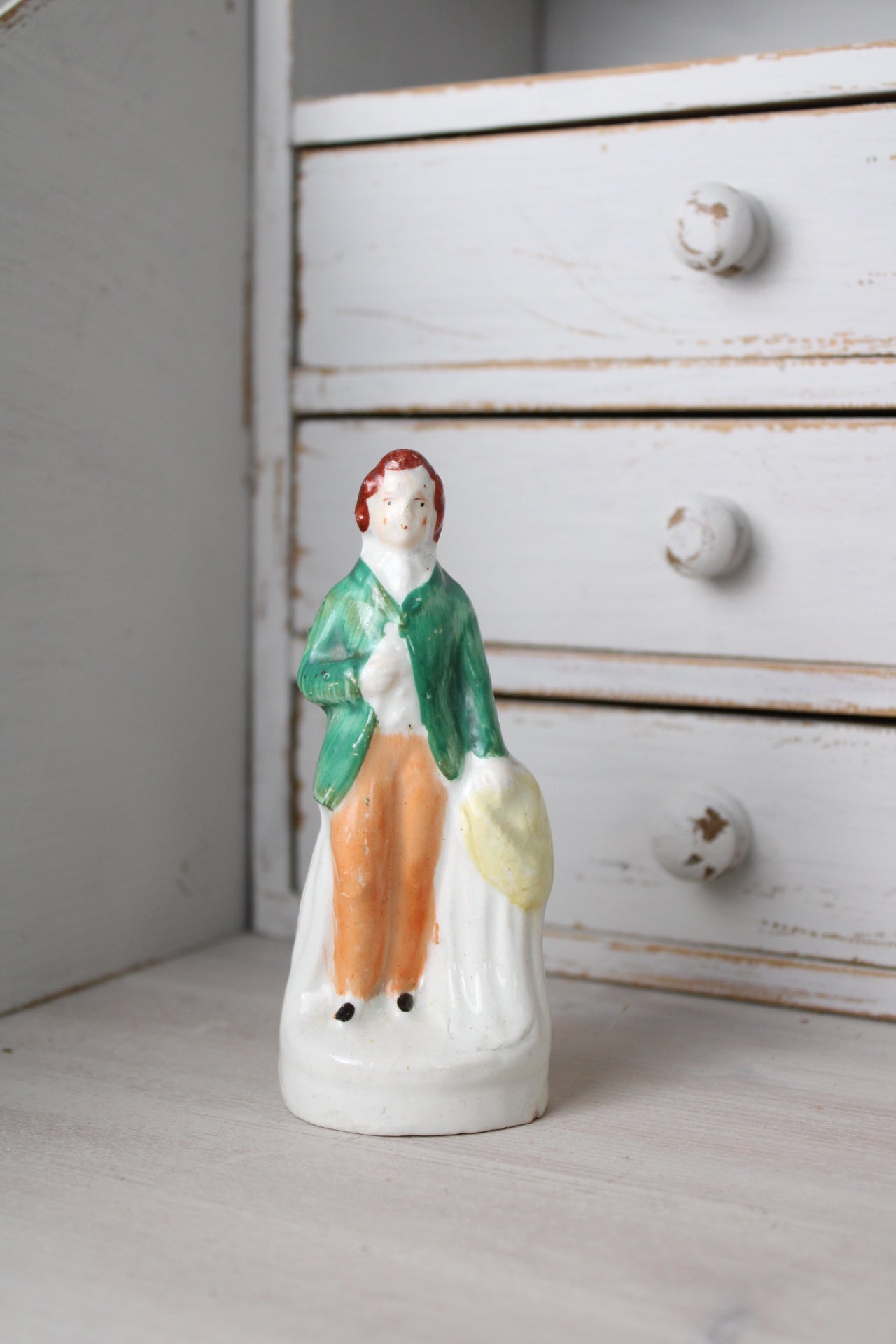 Staffordshire Antique Pottery Small Man Figurine