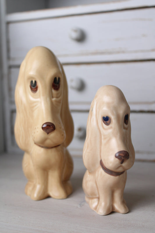 Sylvac Vintage Basset Hounds Set of 2
