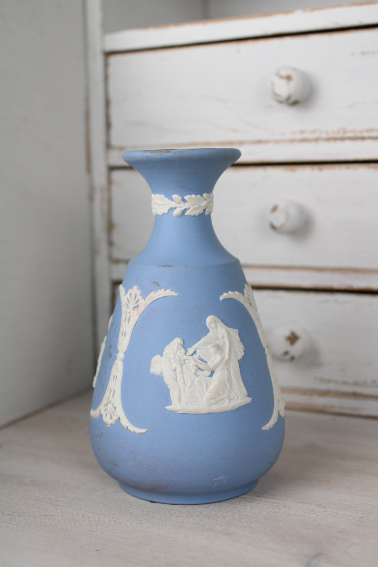 Wedgwood Jasperware Vintage Vase in Blue