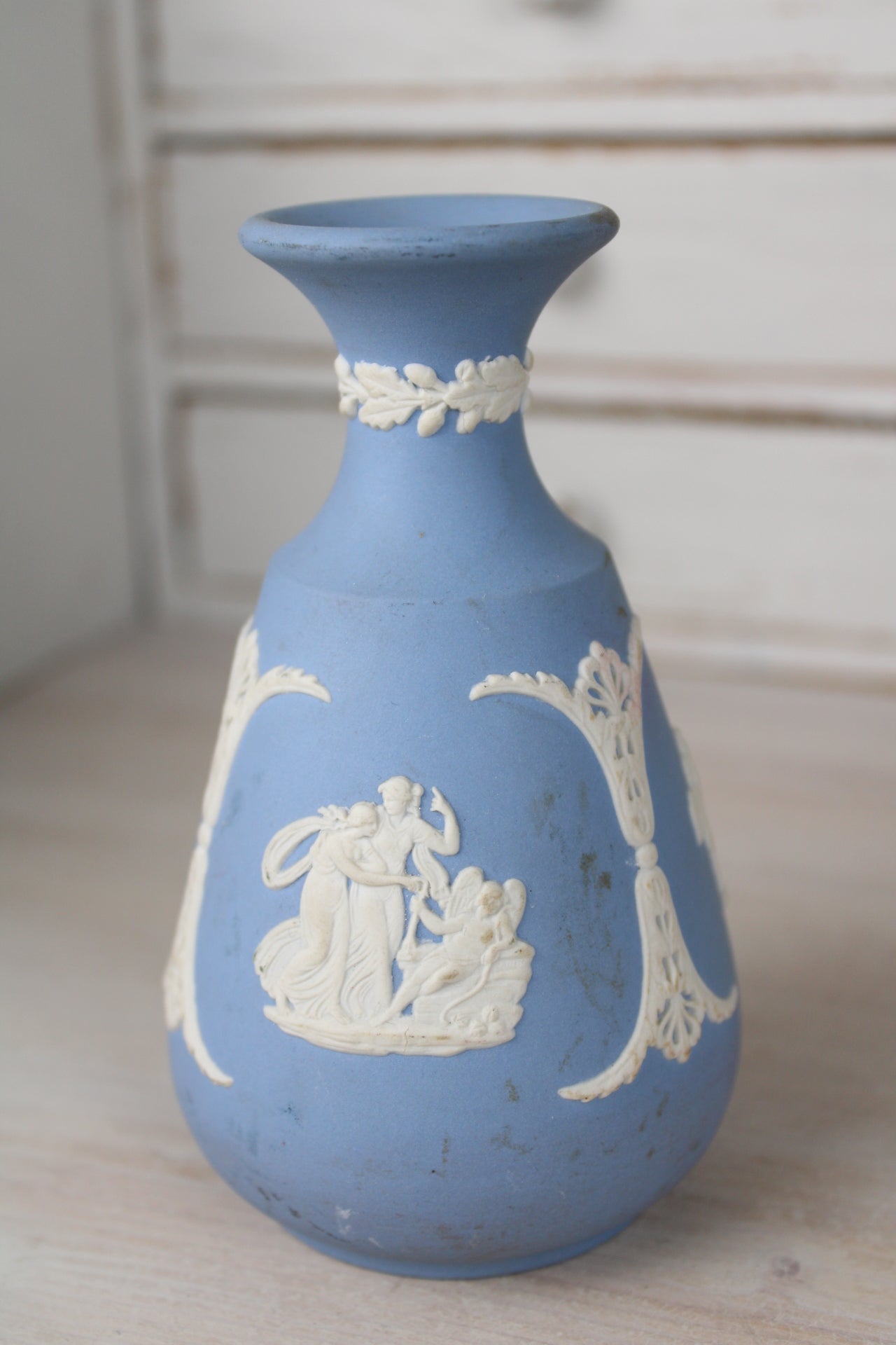 Wedgwood Jasperware Vintage Vase in Blue