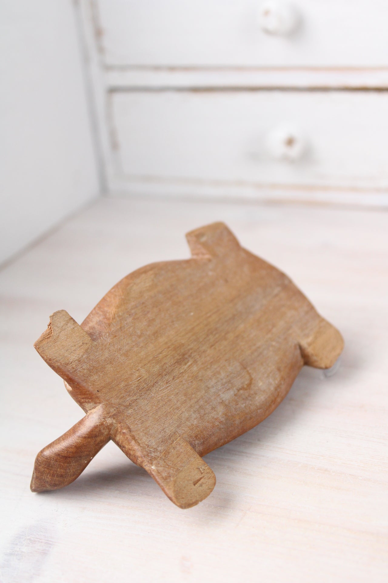 Teak Wooden Vintage Tortoise Figurine