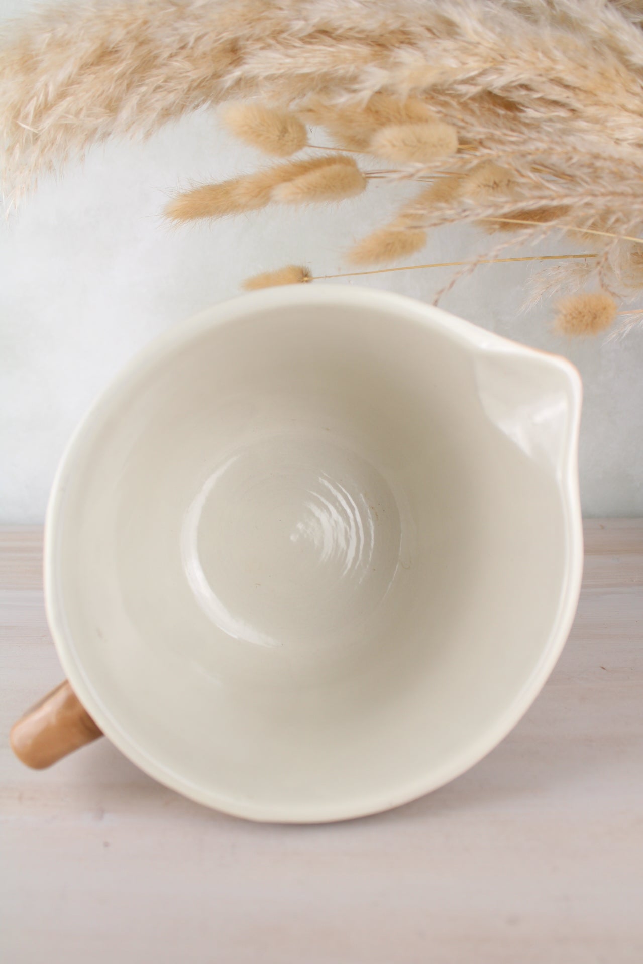 Jug Shape Vintage Country Style Yellow Mixing Bowl