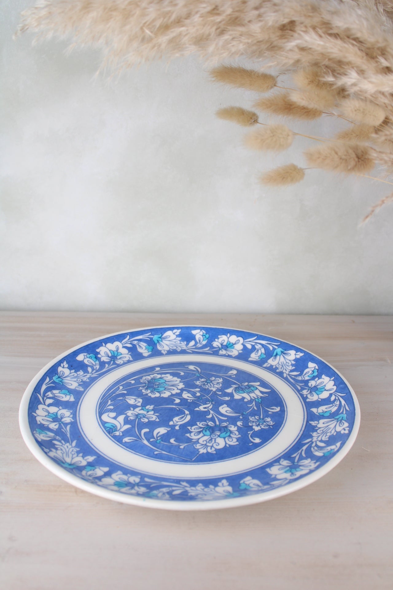 Turkish Floral Blue Hanging Plate