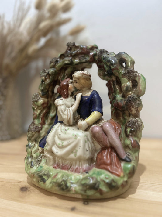 Antique 19th Century Staffordshire Ceramic Figurine ‘Love Whisper’