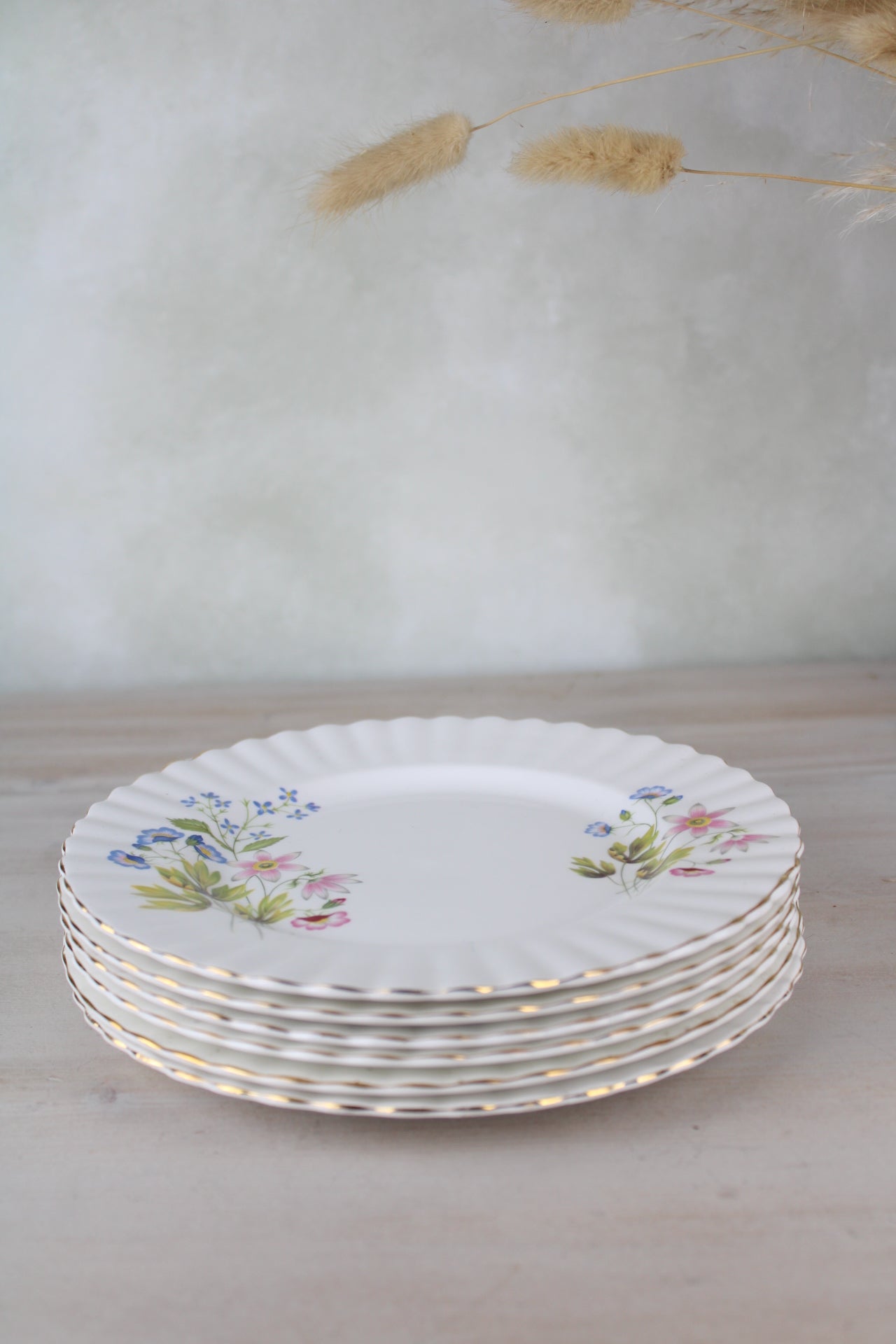 Set of 6 Richmond Wild Anemone Vintage Large Side Plates