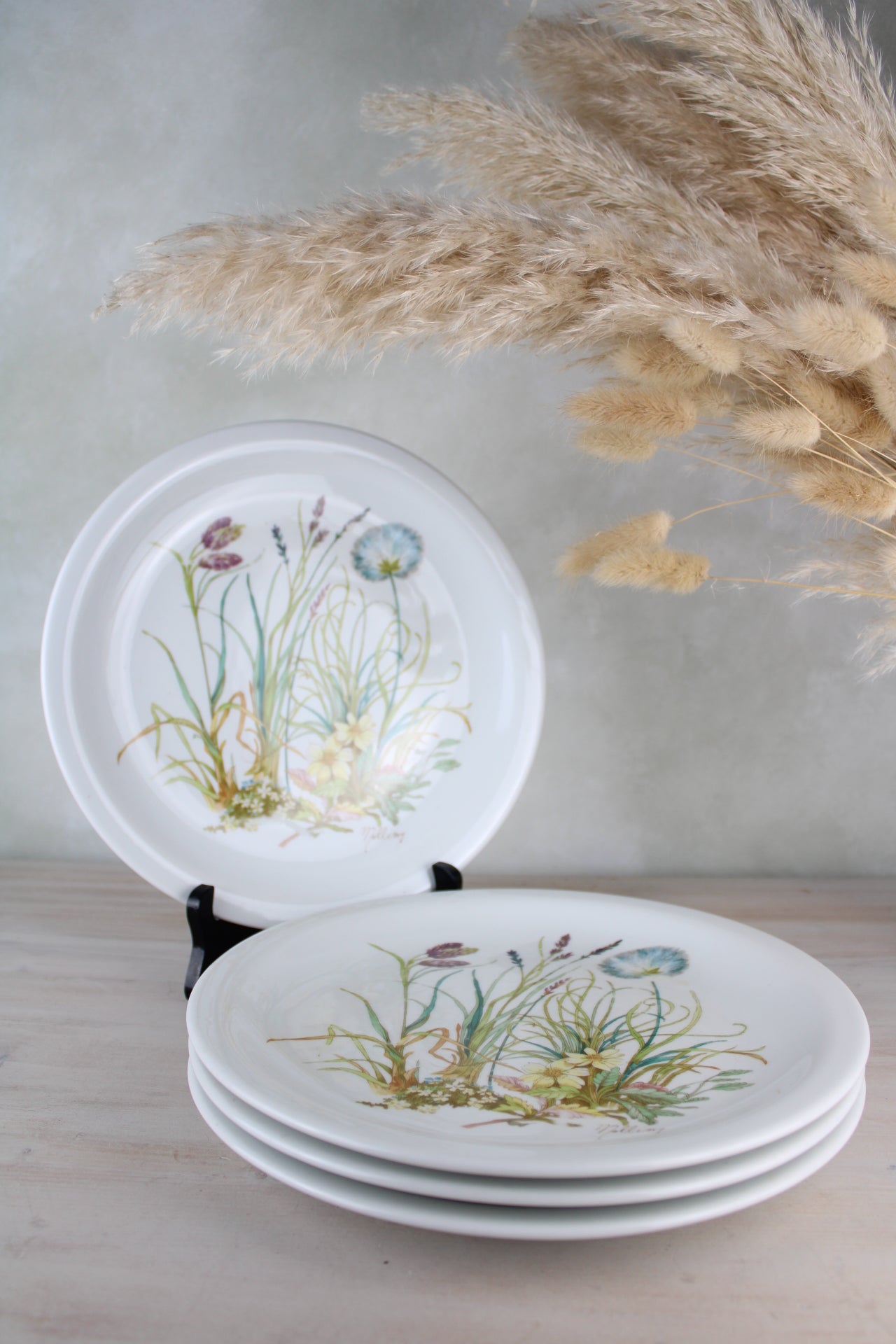 Set of 4 Pillivuyt France Vintage Dinner Plates