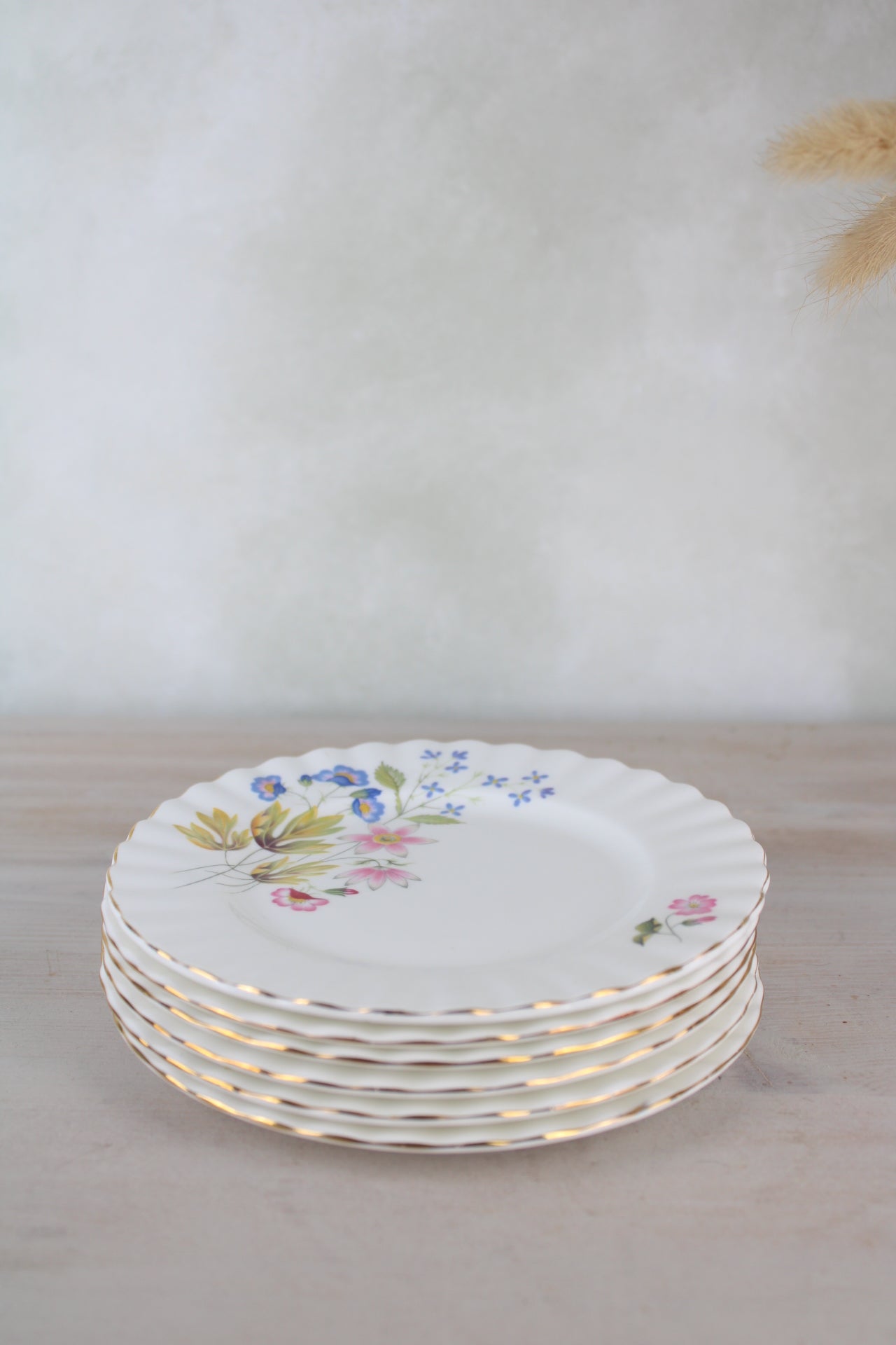 Set of 6 Richmond Wild Anemone Vintage Side Plates