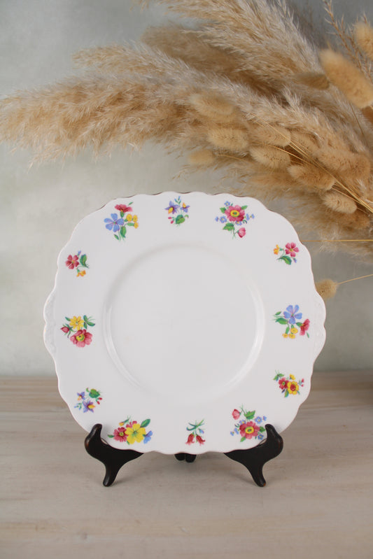 Vale Bone China Vintage Square Flower Plate