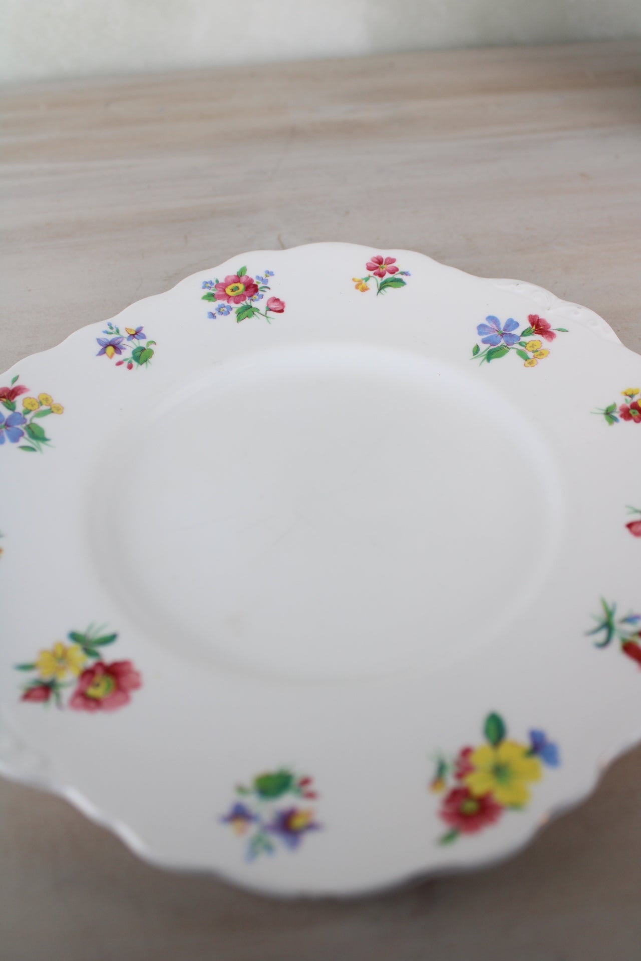 Vale Bone China Vintage Square Flower Plate
