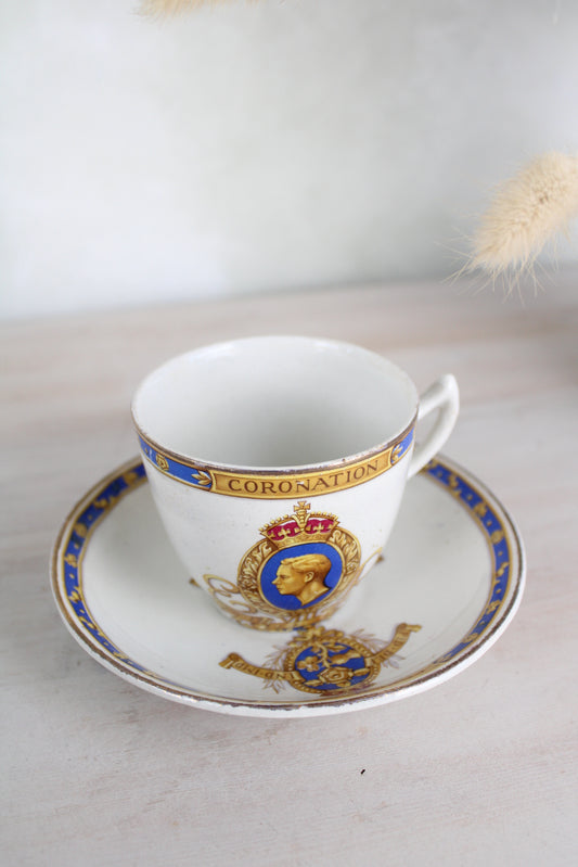 1937 Coronation Teacup and Saucer