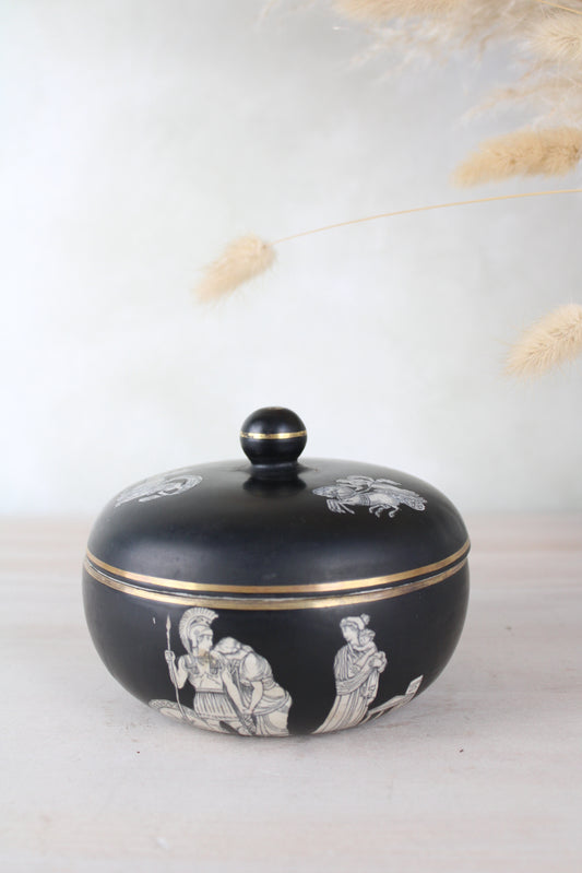 Ancient Greek Design Black and Gold Pot