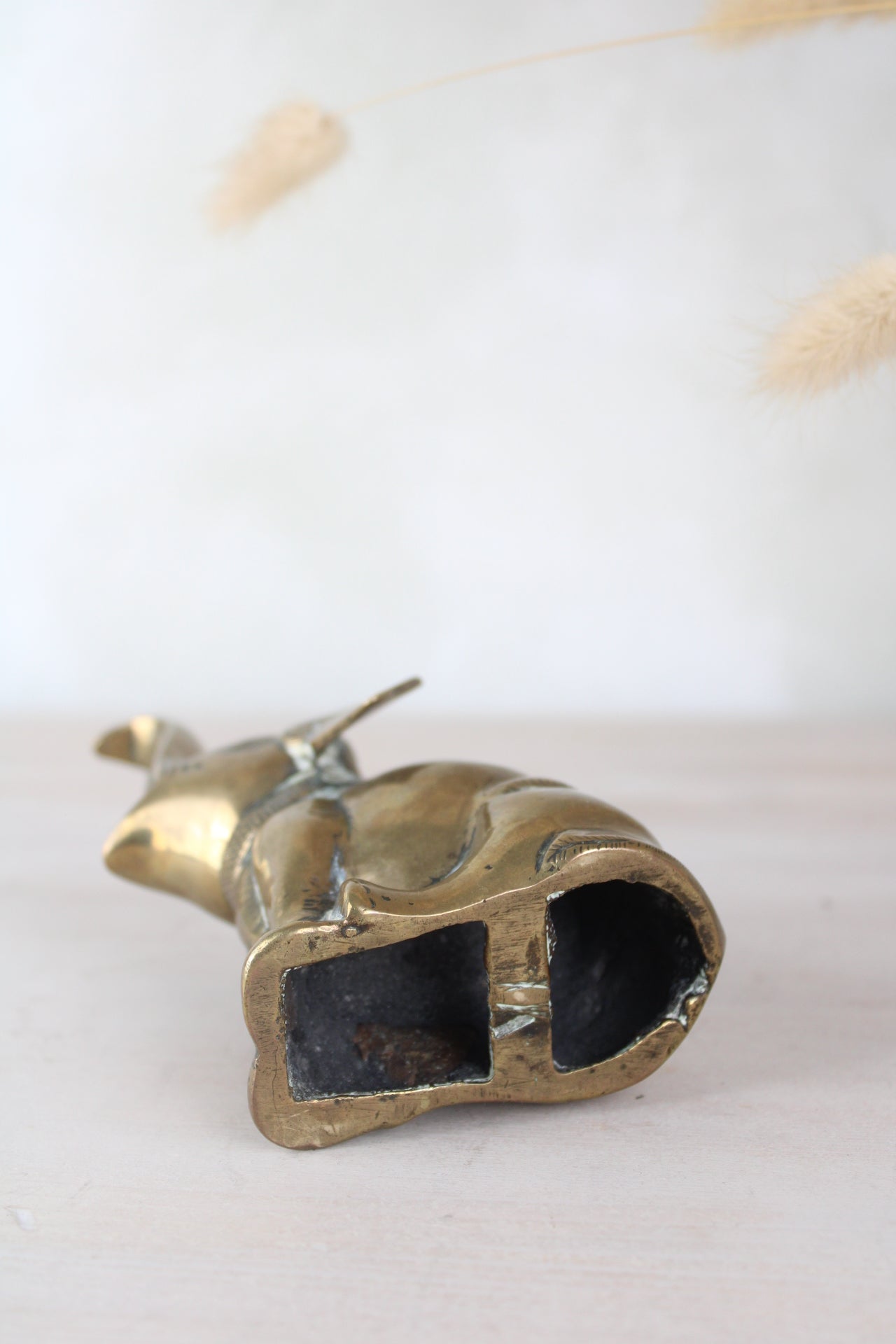 Sitting Brass Elephant Figurine