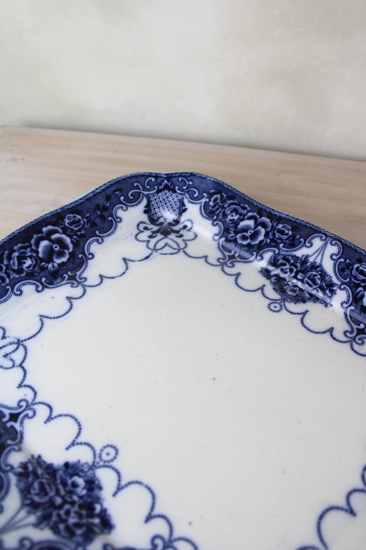 Lonsdale Blue and White Vintage Platter