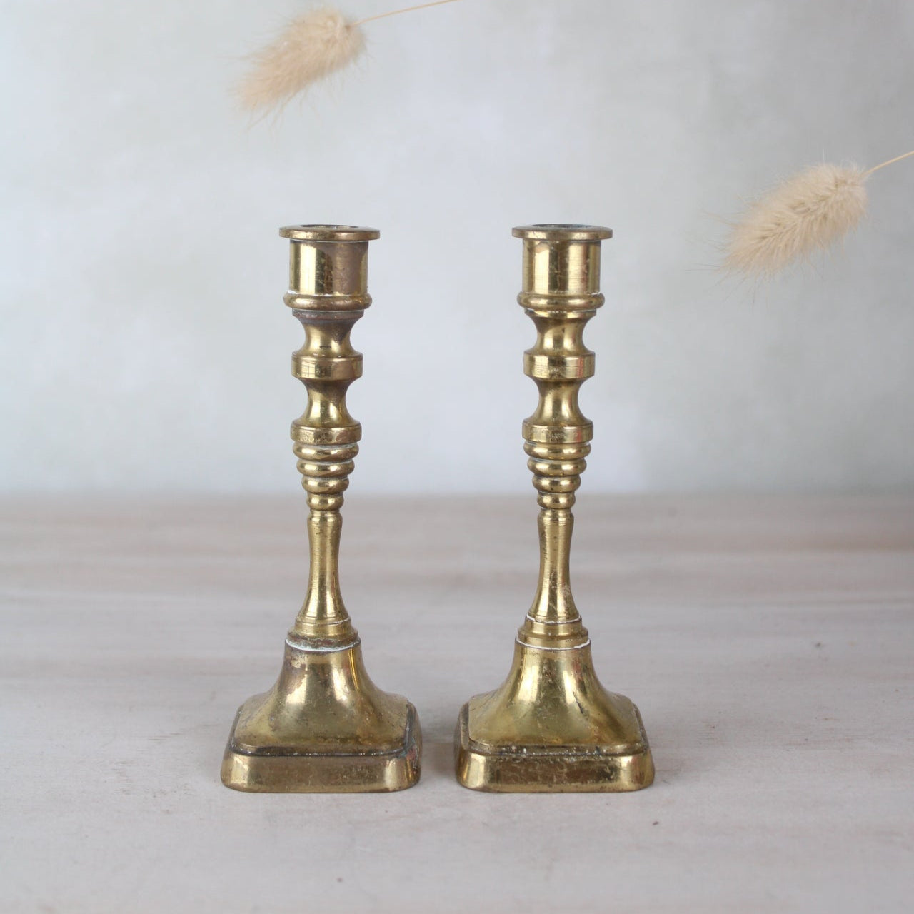 Pair of Vintage Brass Candlesticks