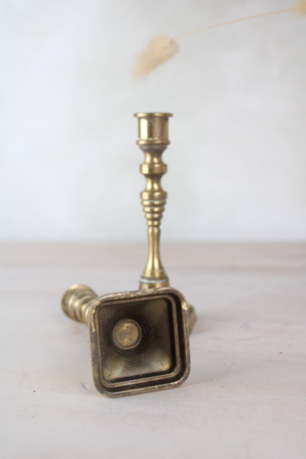 Pair of Vintage Brass Candlesticks