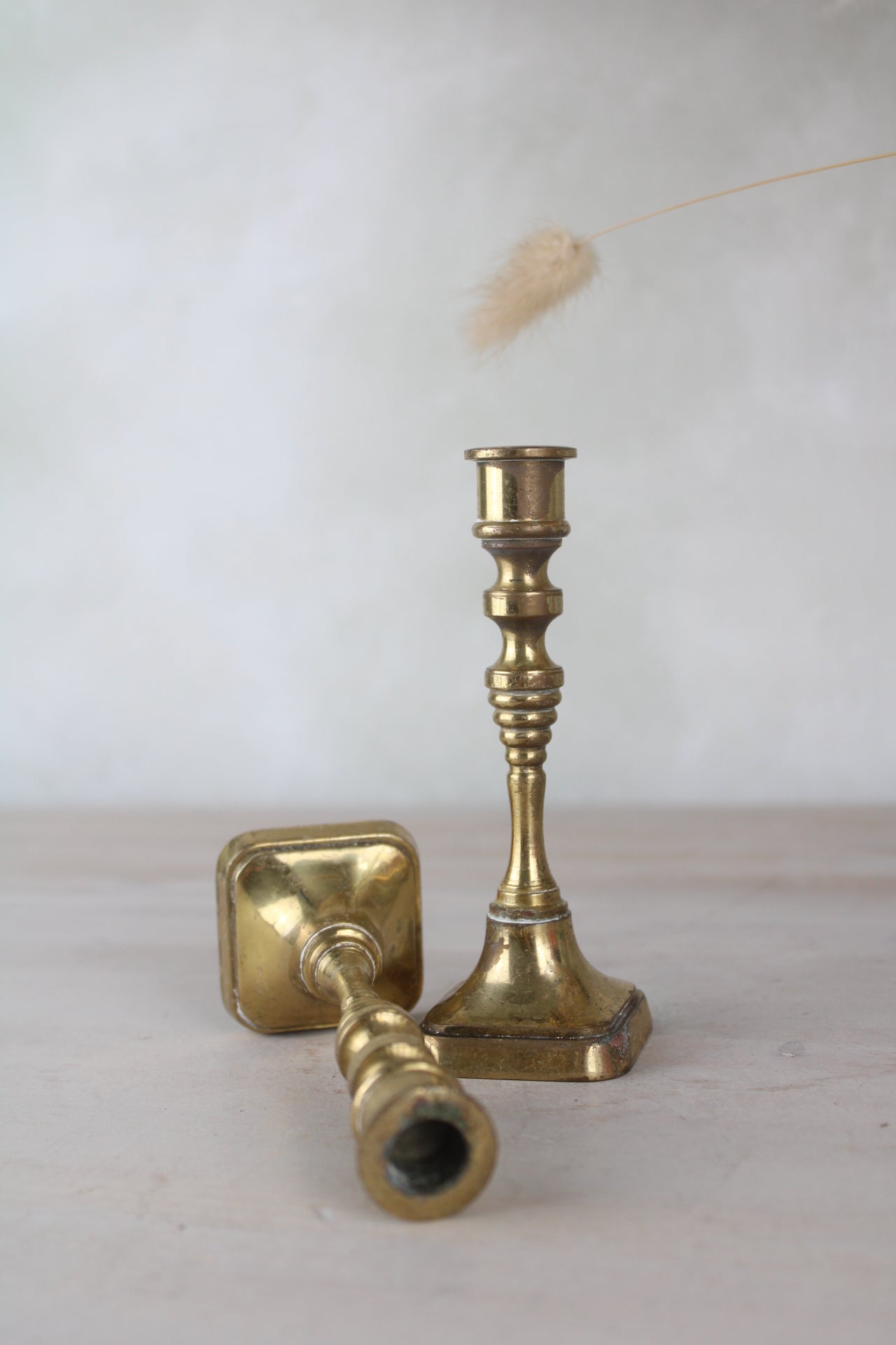 Pair of Vintage Brass Candlesticks