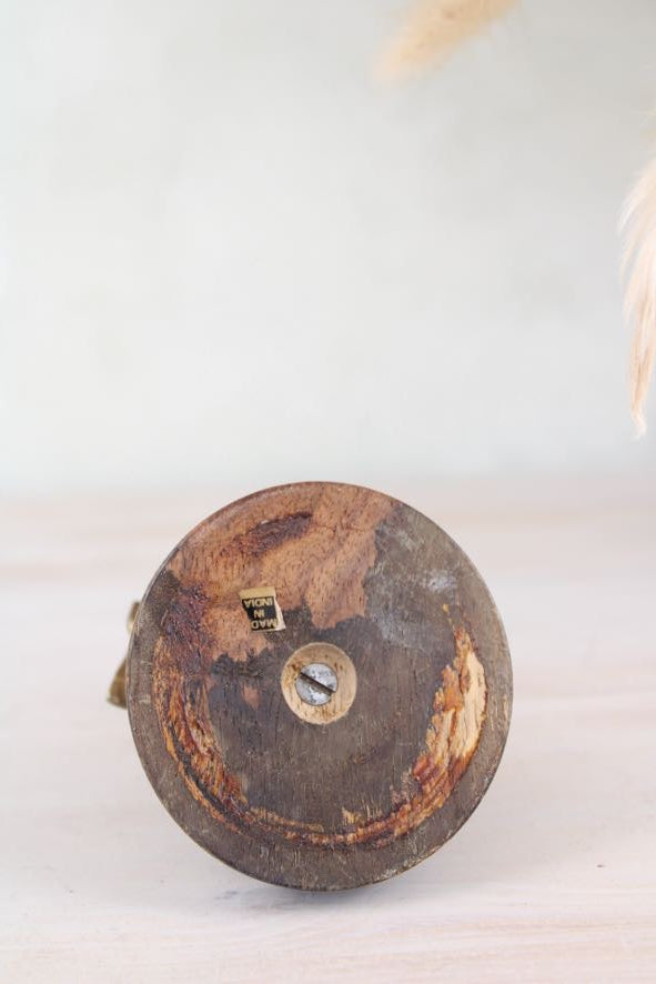 Brass Fish Figurine on a Wooden Base