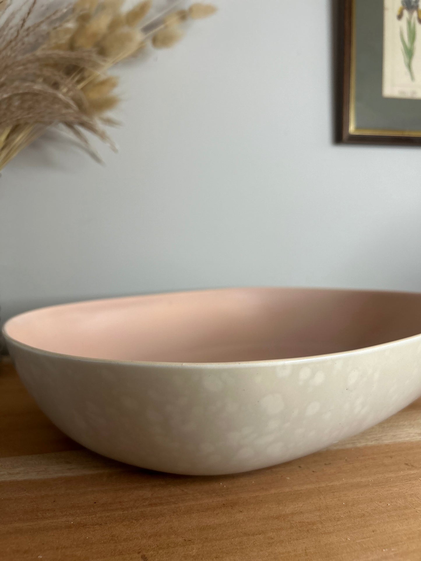 Poole Pink and Grey Two Tone Serving Bowl
