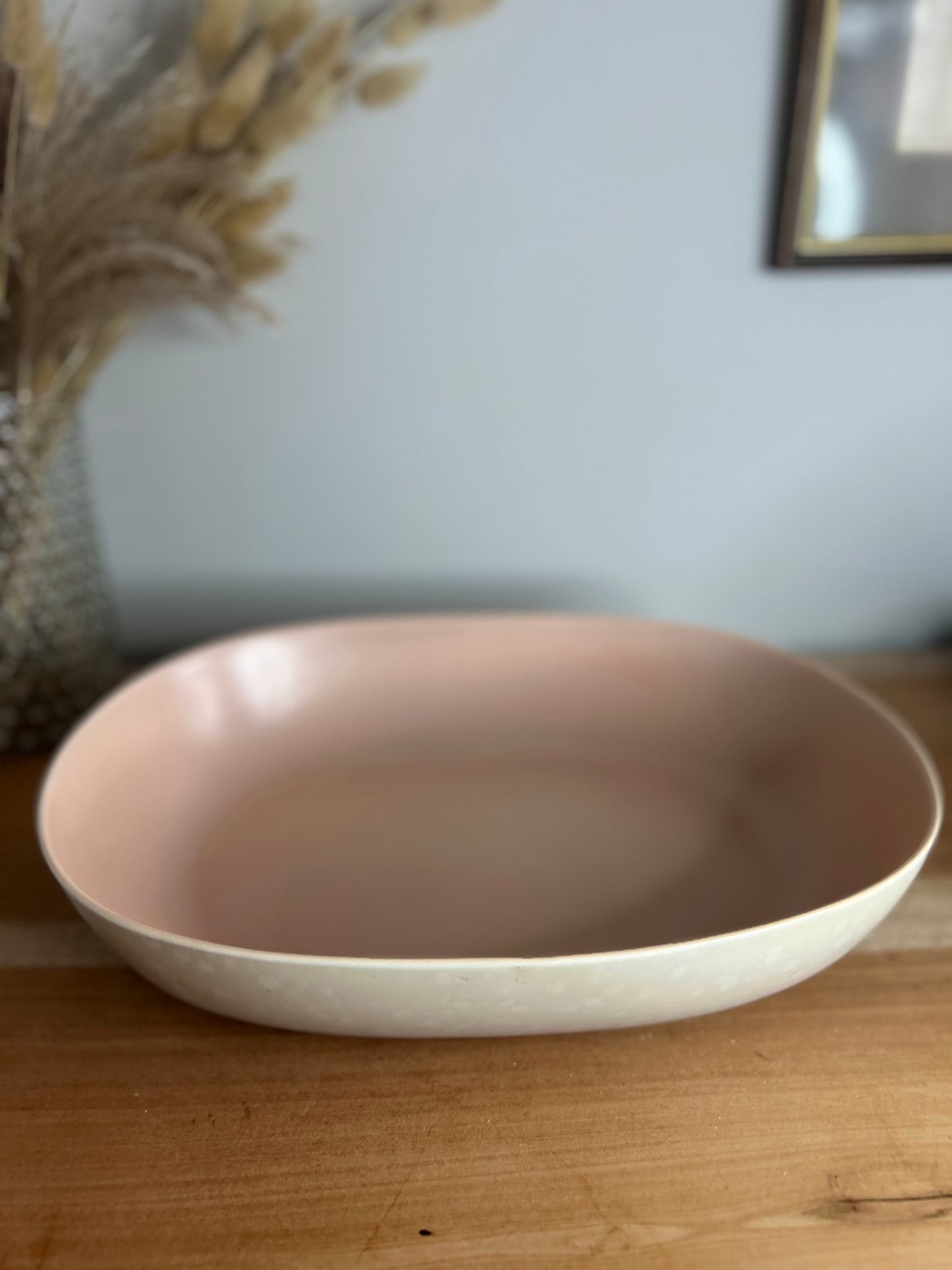 Poole Pink and Grey Two Tone Serving Bowl
