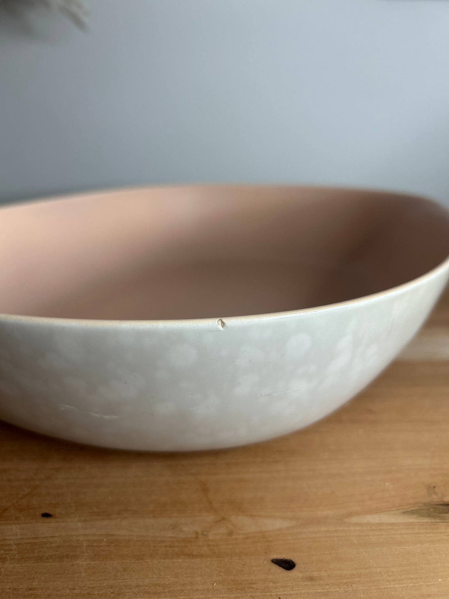 Poole Pink and Grey Two Tone Serving Bowl