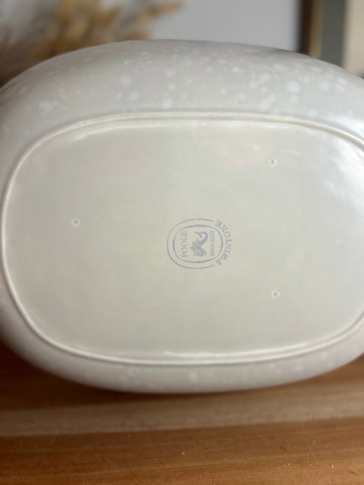 Poole Pink and Grey Two Tone Serving Bowl
