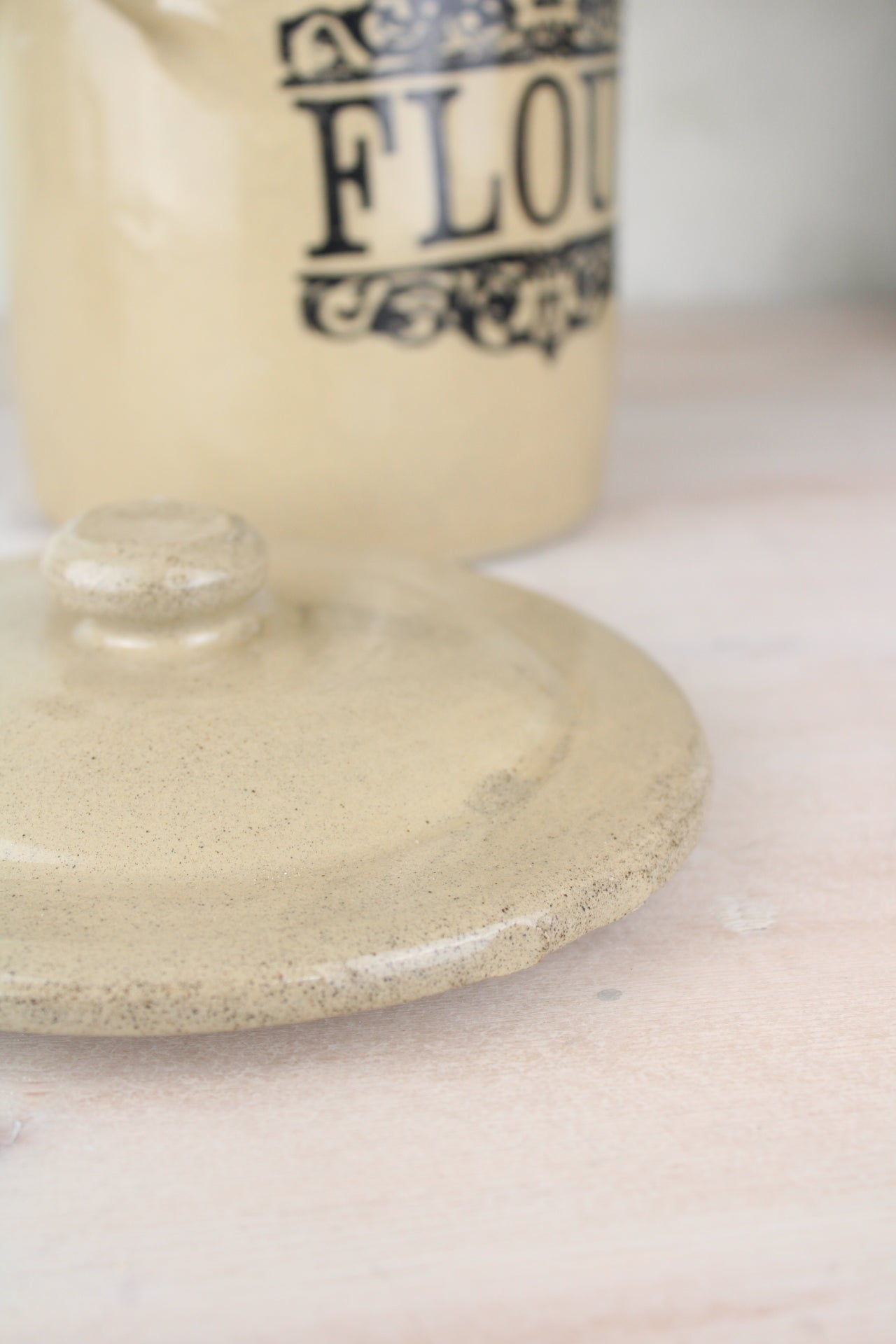 Stoneware Vintage Flour Jar
