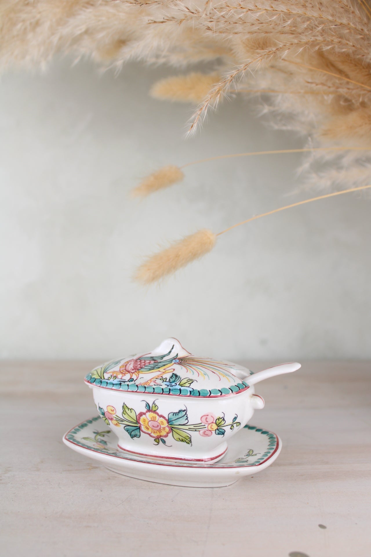 Portuguese Sugar Bowl with Spoon