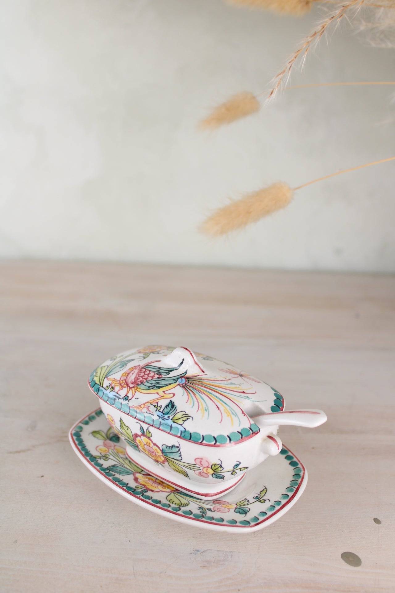 Portuguese Sugar Bowl with Spoon