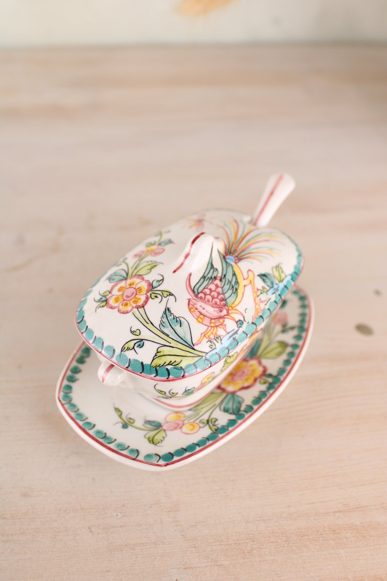 Portuguese Sugar Bowl with Spoon