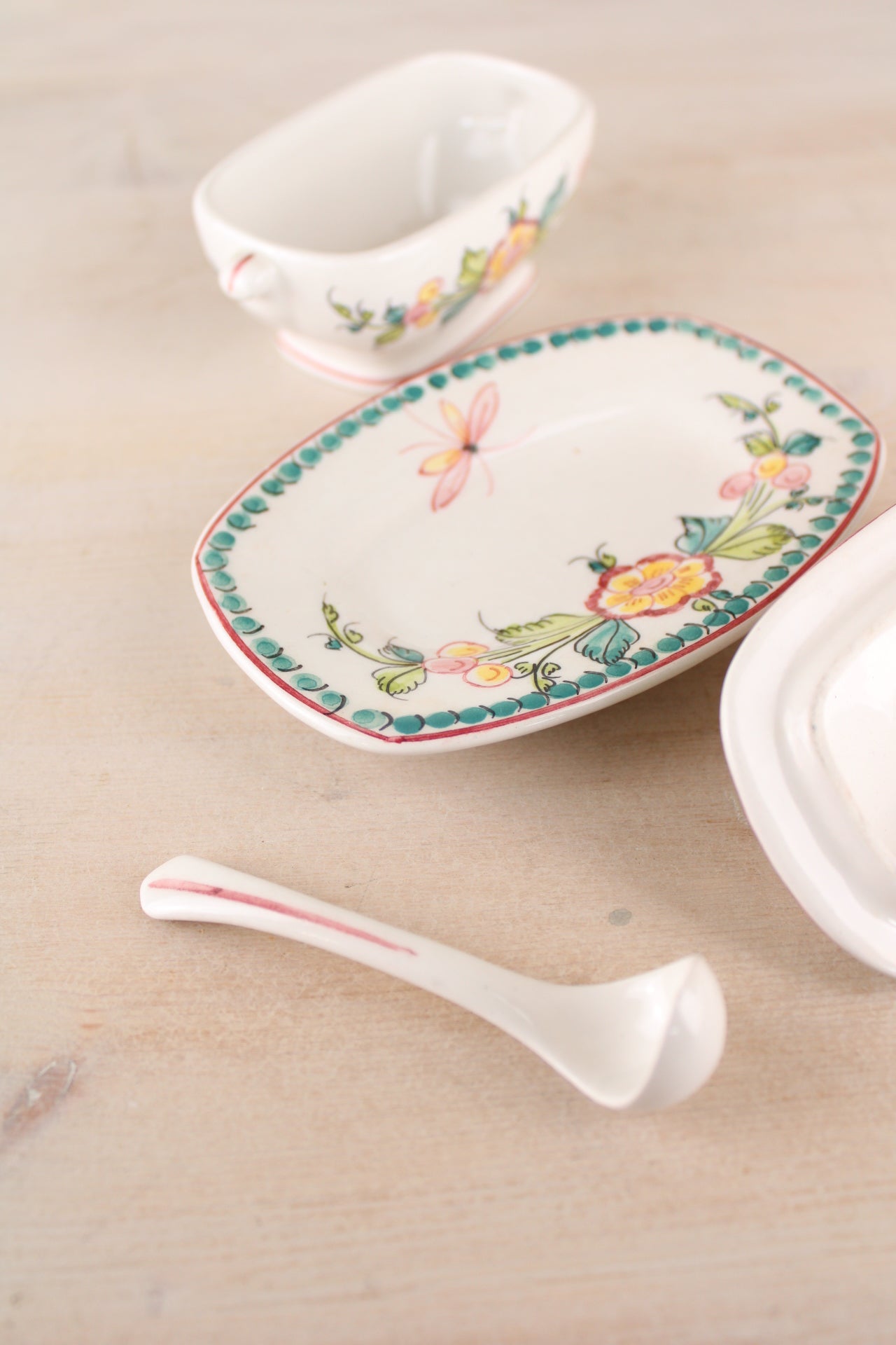 Portuguese Sugar Bowl with Spoon