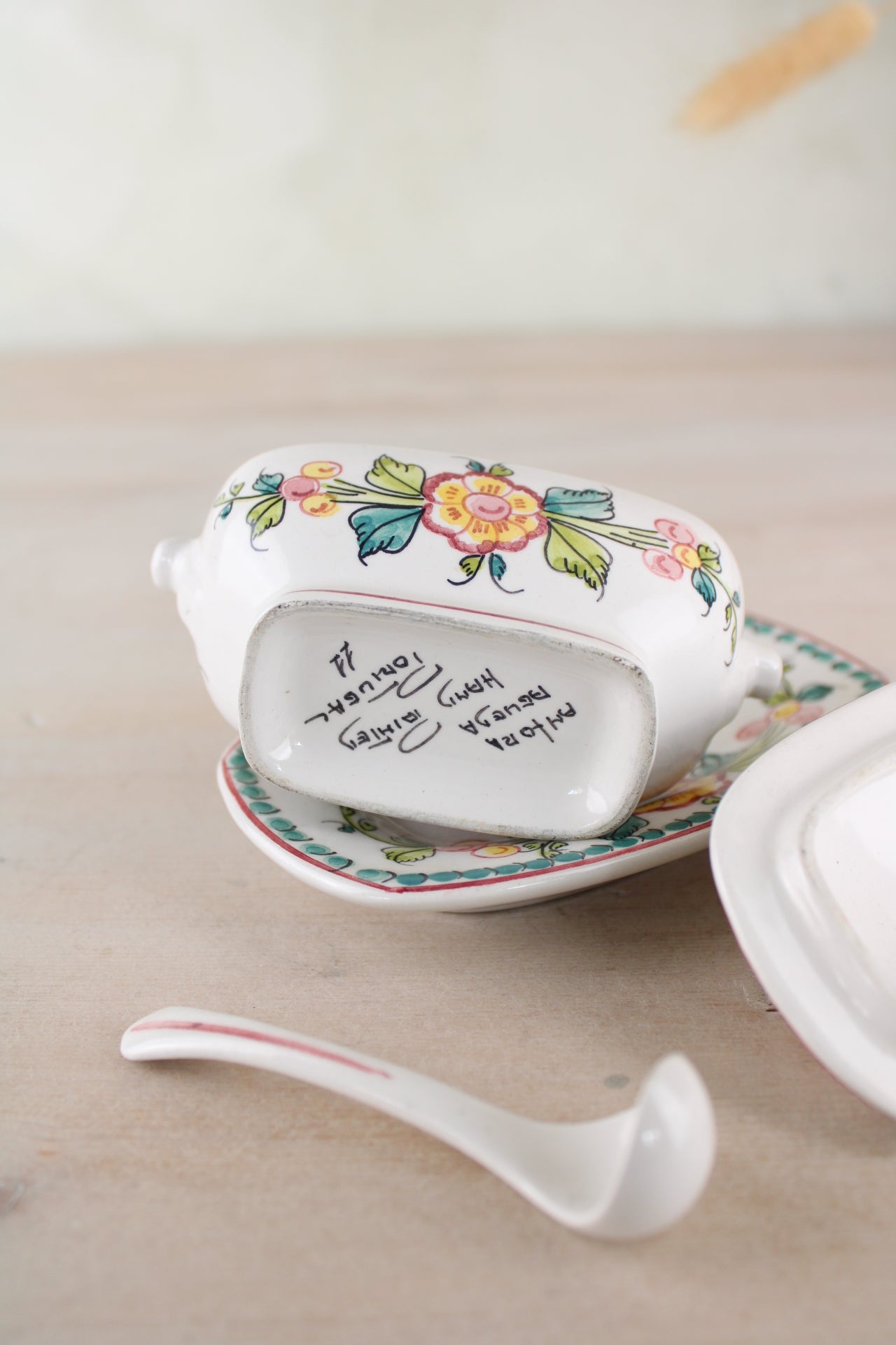 Portuguese Sugar Bowl with Spoon