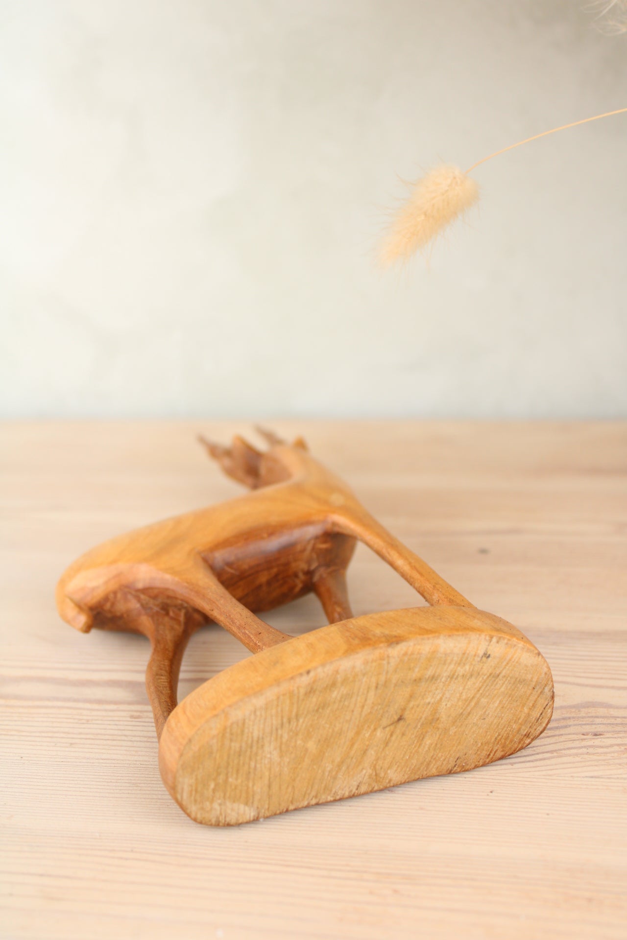 Standing Wooden Stag Figurines