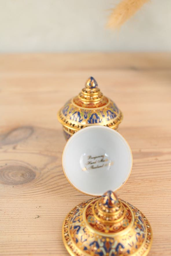 Pair of Gold Gilded Taiwanese Pots