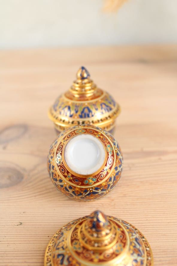 Pair of Gold Gilded Taiwanese Pots