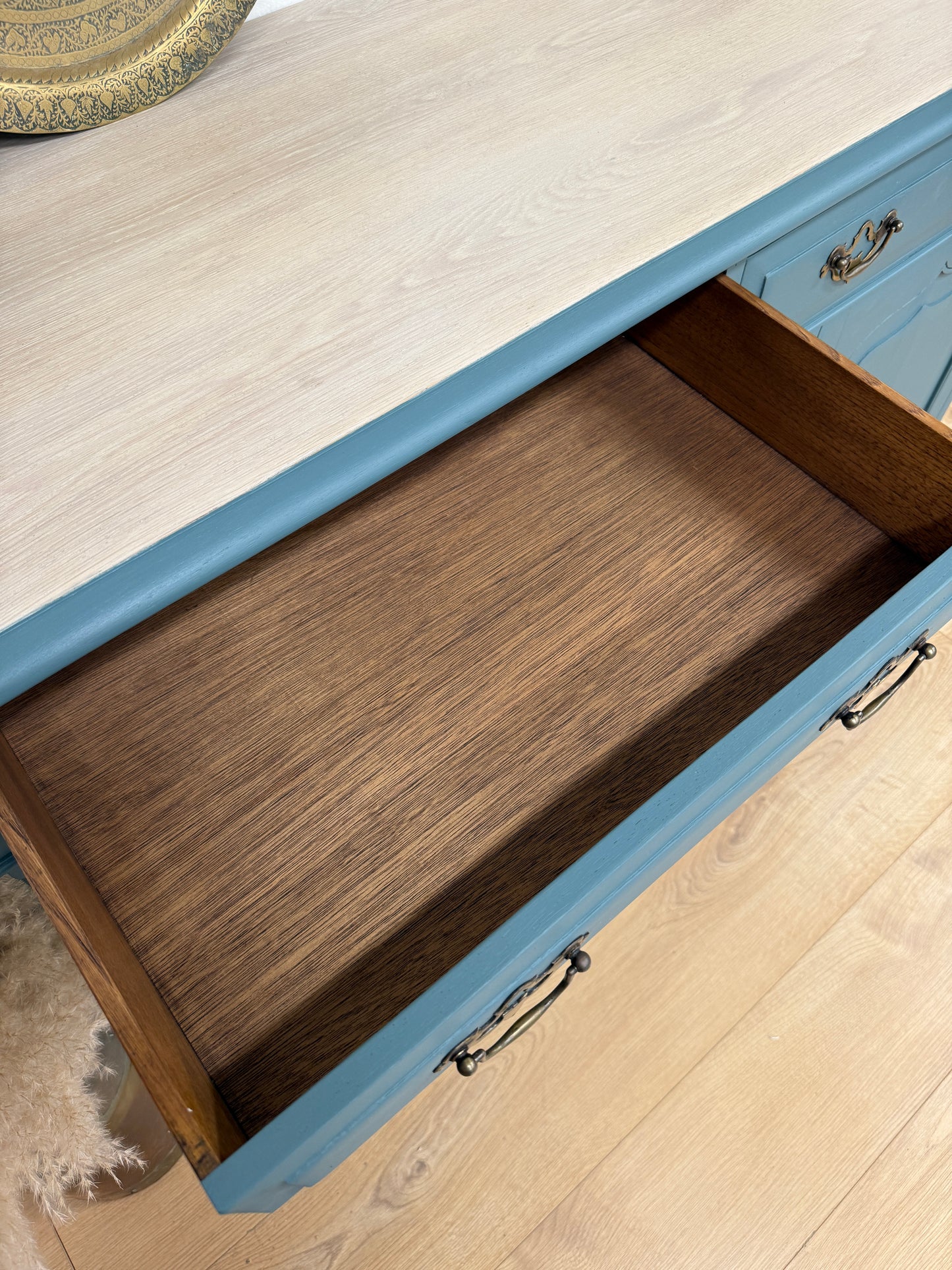Vintage Painted Oak Sideboard