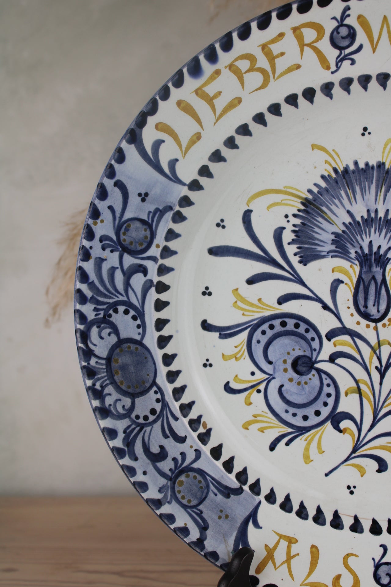 Portuguese Hand Painted Hanging Plate