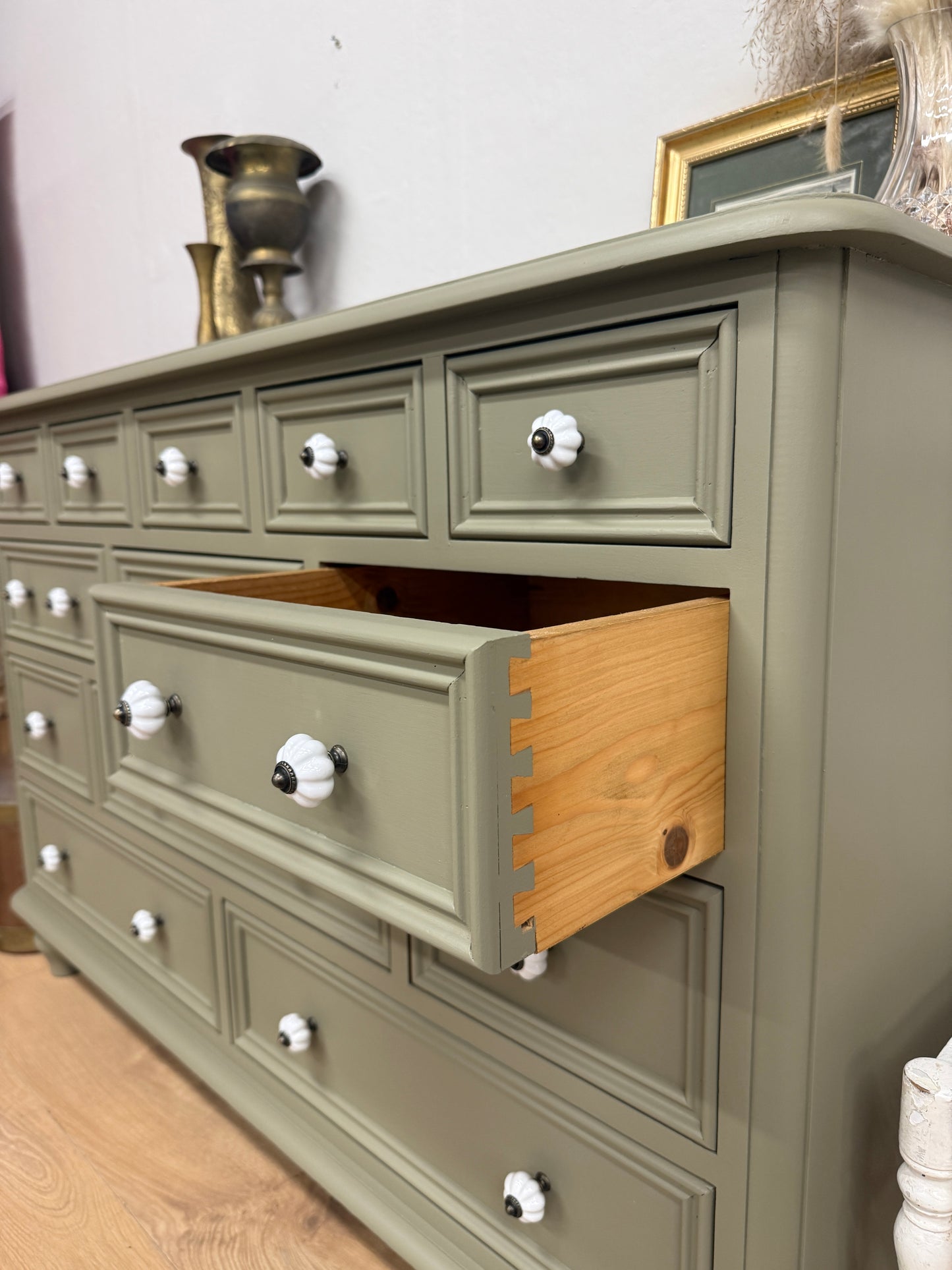 Stunning Solid Pine Merchants Chest of Drawers