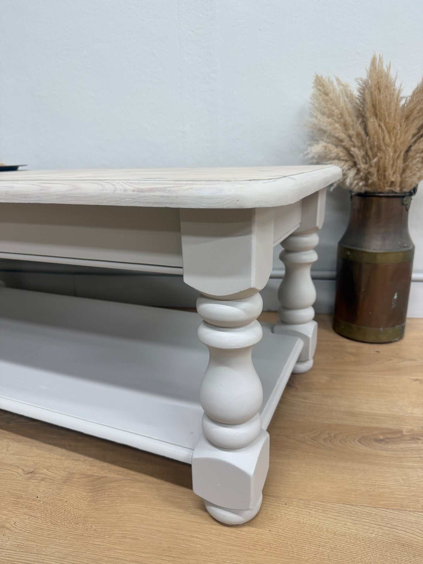 Solid pine painted coffee table