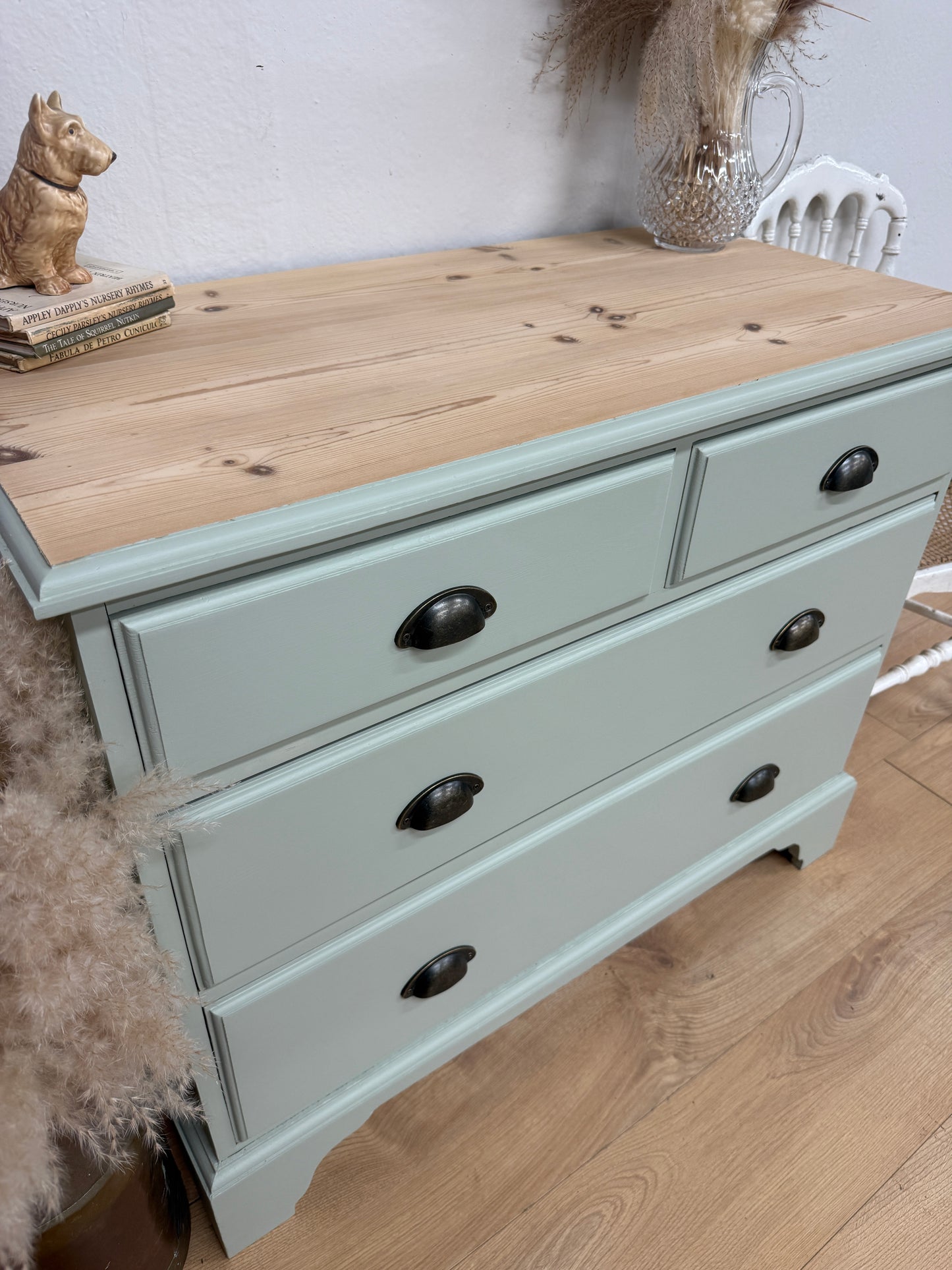 Solid pine painted chest of drawers