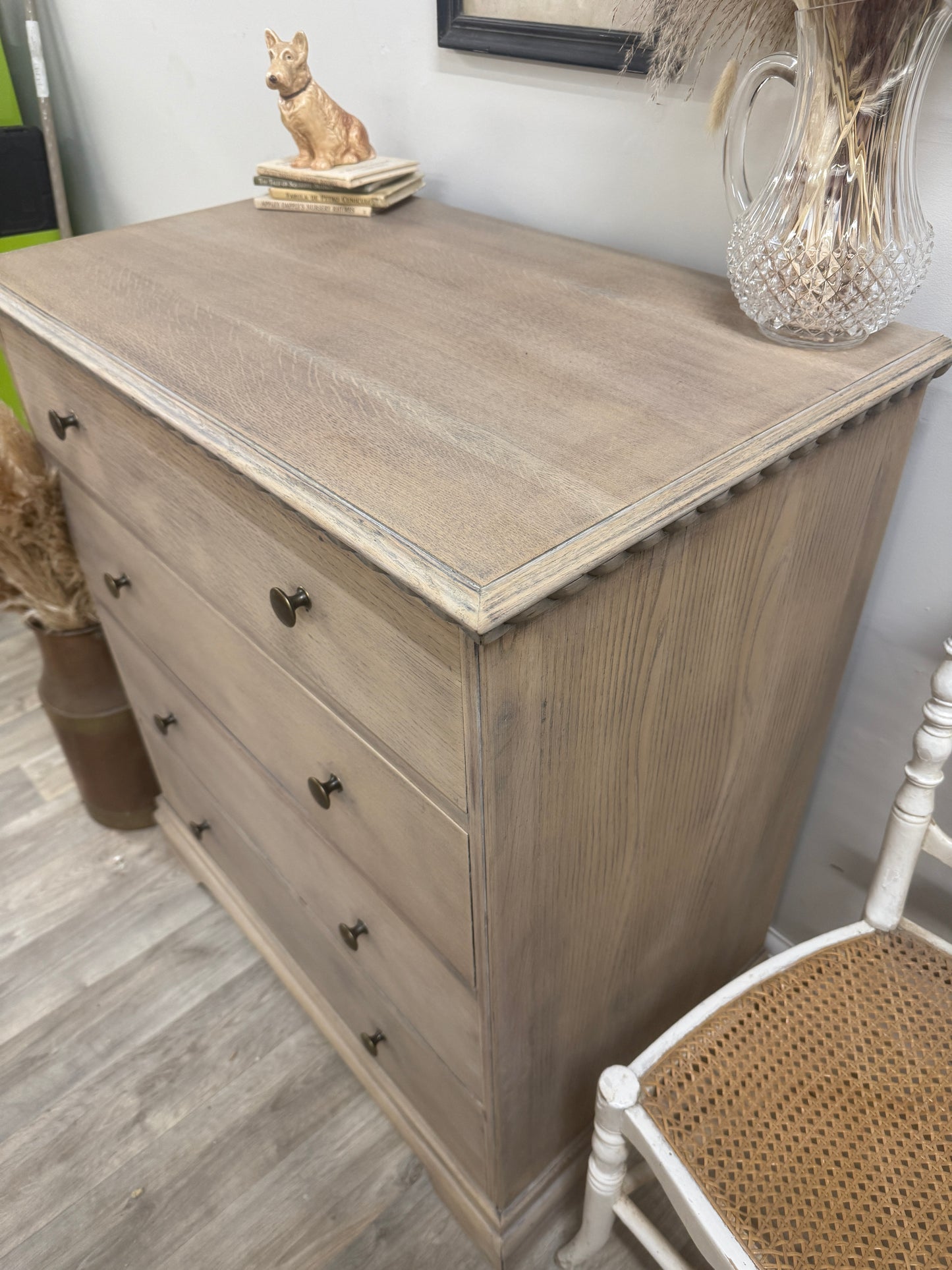 Rustic oak chest of drawers