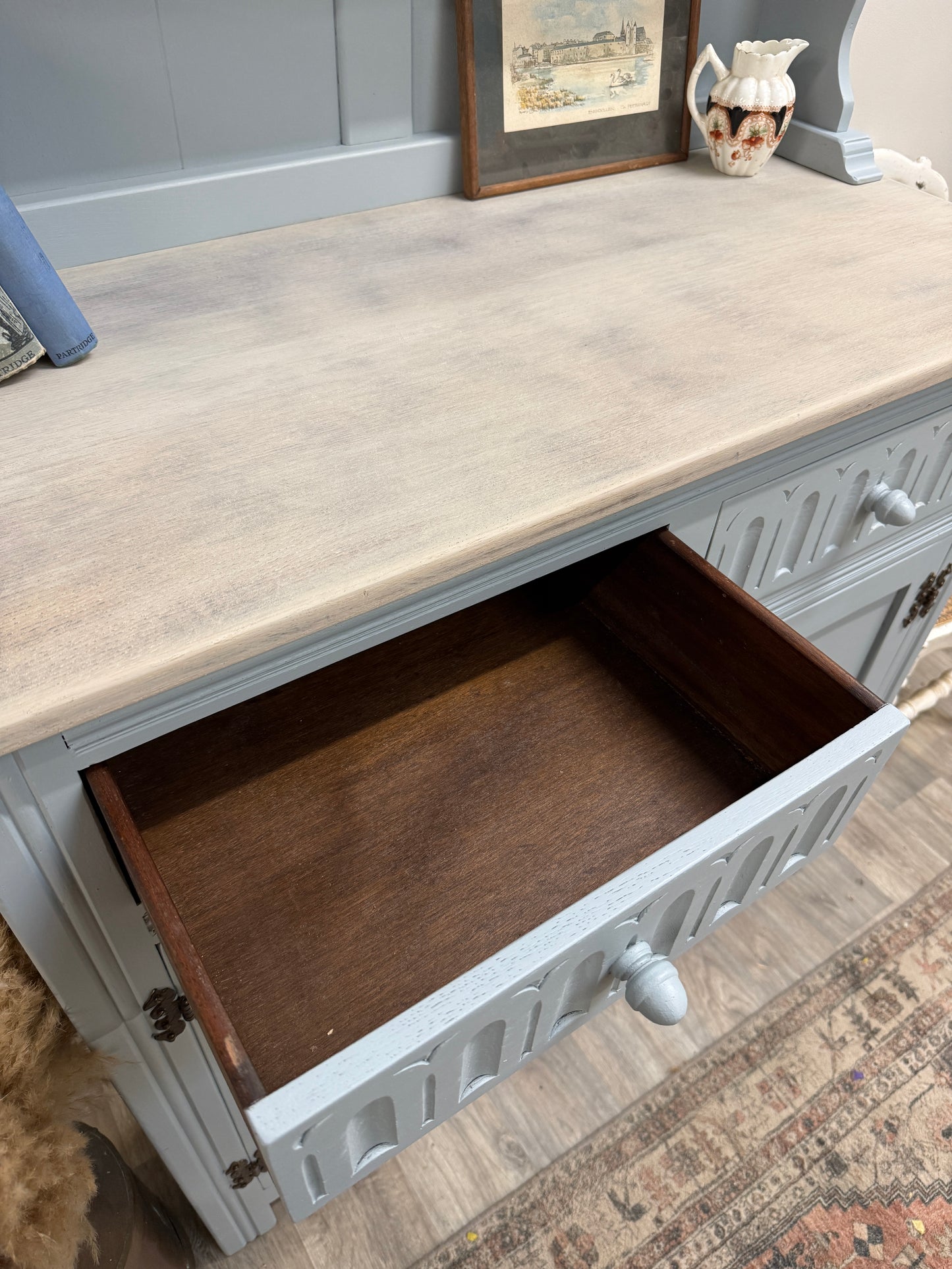 Vintage Painted Kitchen Dresser