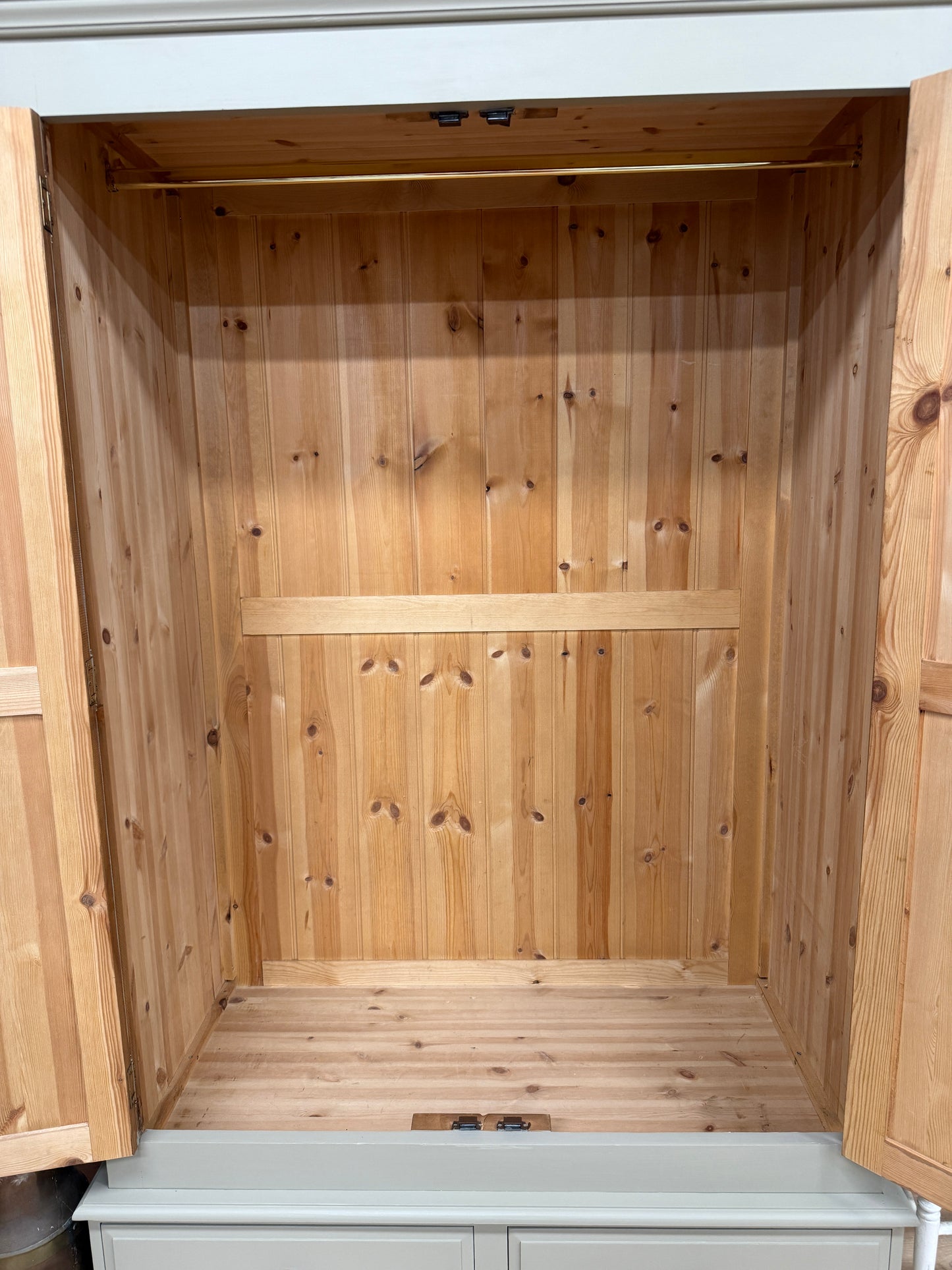 Solid pine painted wardrobe