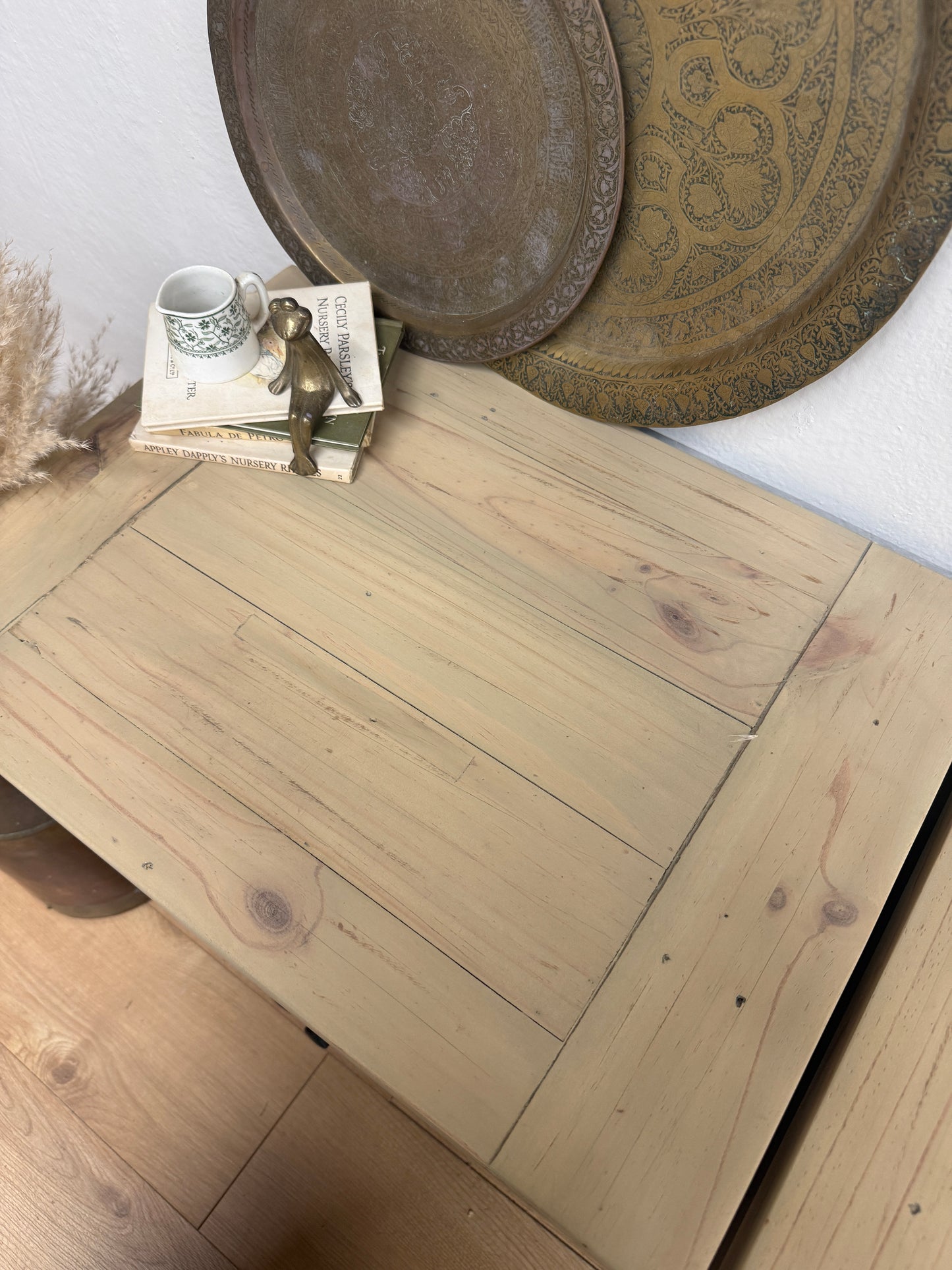 Pair of Rustic painted bedside drawers